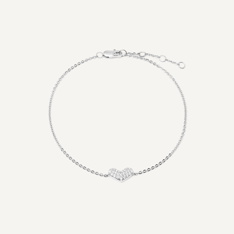 Браслет Кристальное Изящное Сердце