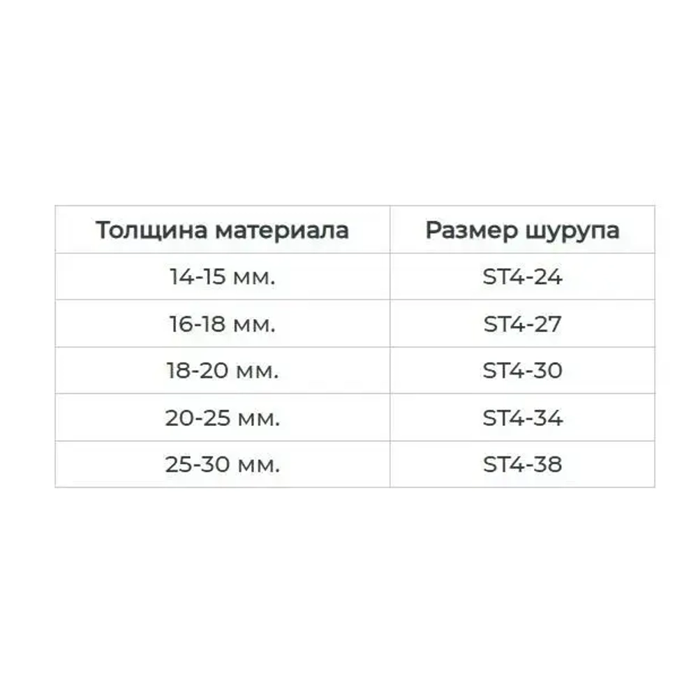 Косой шуруп ST4-30 (100 шт.)