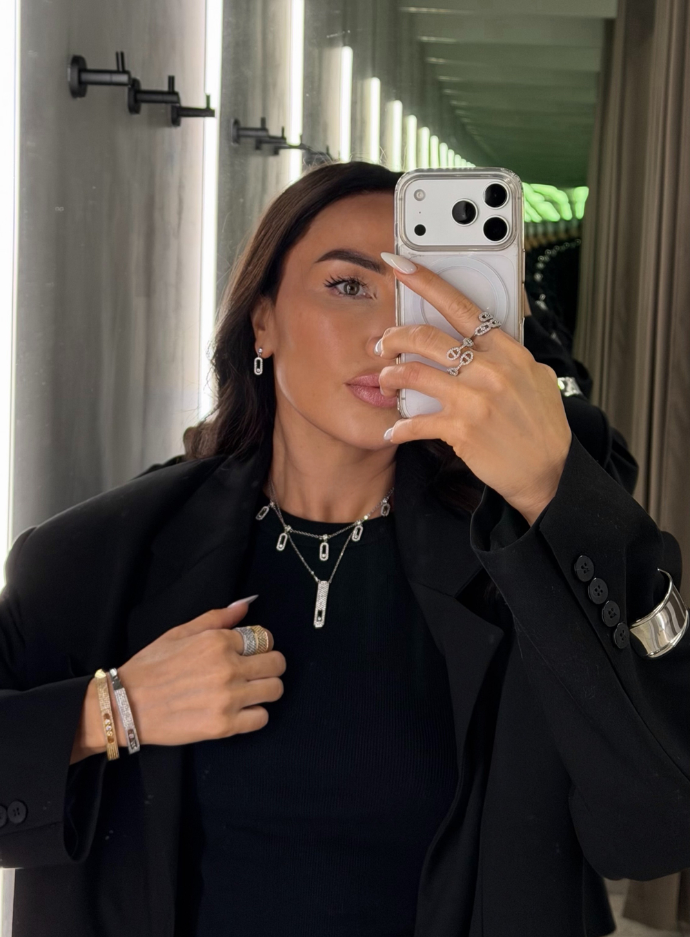 Колье Five silver