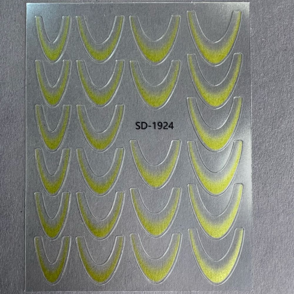 1924 Наклейки "Френч" жёлтый