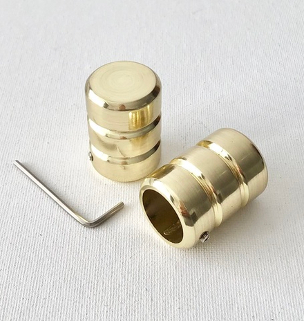 Наконечники "Цилиндр-II Ост" для кованых карнизов d20 мм, цвет латунь