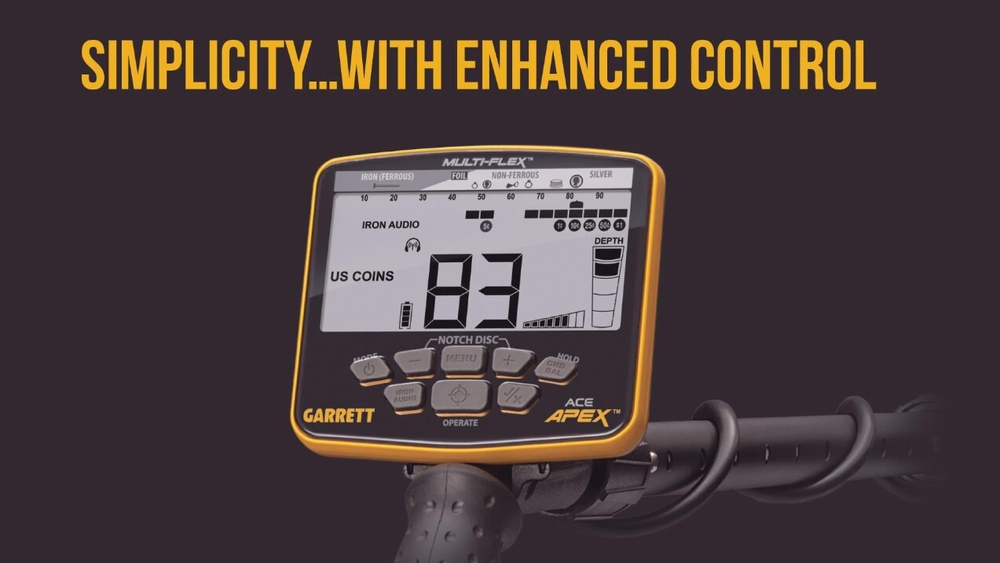 Металлоискатель Garrett ACE Apex + наушники MS-3 Z-Lynk (катушка 6x11 DD Viper)