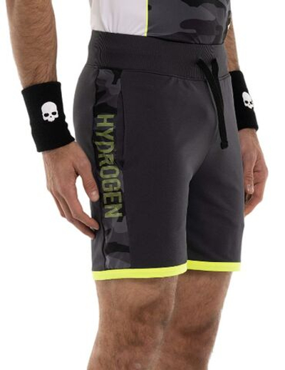 Мужские теннисные шорты Hydrogen Camo Tech Shorts - anthracite camouflage/anthracite/yellow