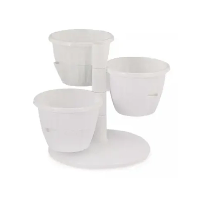 Горшок цв. Каскад 0,7л (белый) (комплект 12 шт)