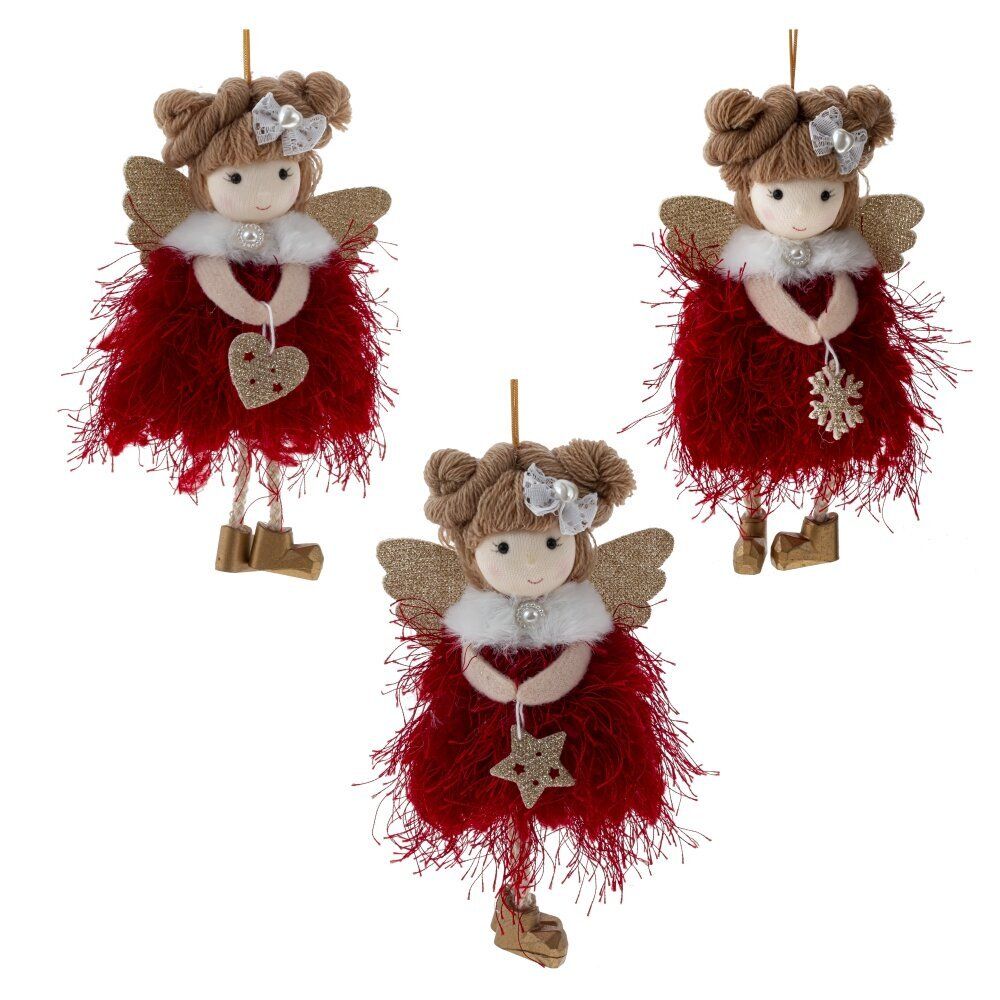 GAEM Изделие декоративное подвесное "Девочка-ангел", L8 W4 H15 см, 3в.