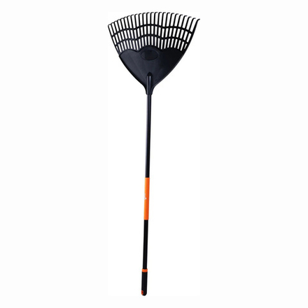 Грабли веерные Plantic by Fiskars Light Soil Care, с черенком, 24 зуба, 1580 мм