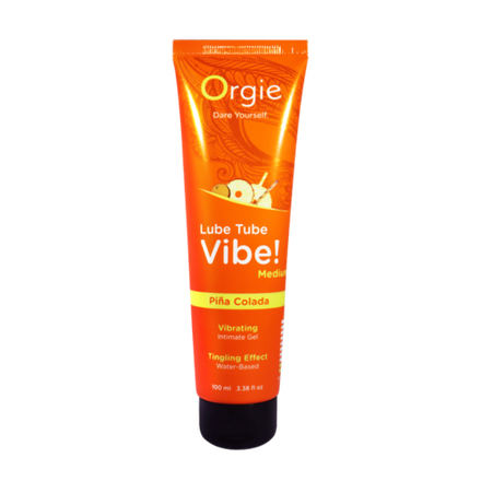 Лубрикант с эффектом вибрации Orgie Lube Tube Vibe Medium Pina Colada, 100 мл