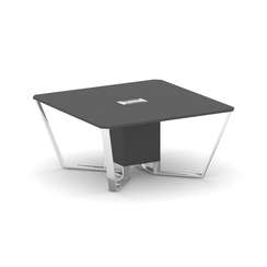 Steel Meet Стол переговорный квадратный MD-PR.B.SP-08 Антрацит/Нержавеющая Сталь/Хром 1600*1600*750