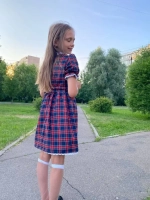 Платье школьное с коротким рукавом