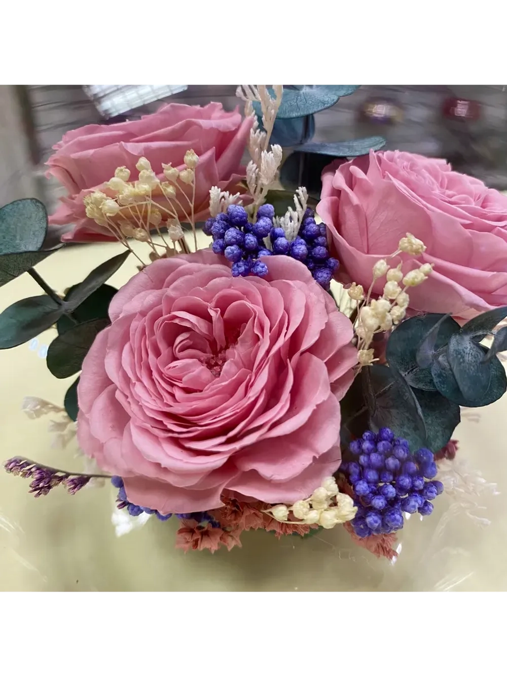 Натуральные пионы в стекле, вакуум