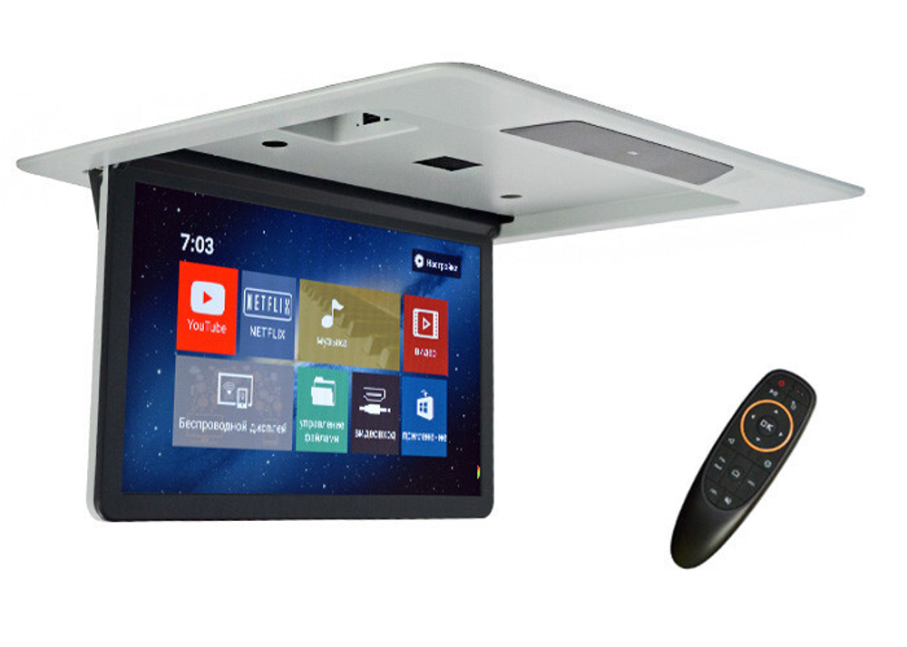 Монитор потолочный для Toyota Alphard - ERGO ER15AFL с экраном 15.6” (1920х1080 FullHD, Android, 3+32Gb) серый