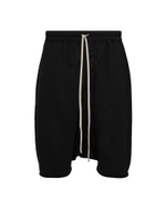 RICK OWENS DRKSHDW ШОРТЫ ЧЕРНЫЕ HOLLYWOOD DRAWSTRING PODS RNP