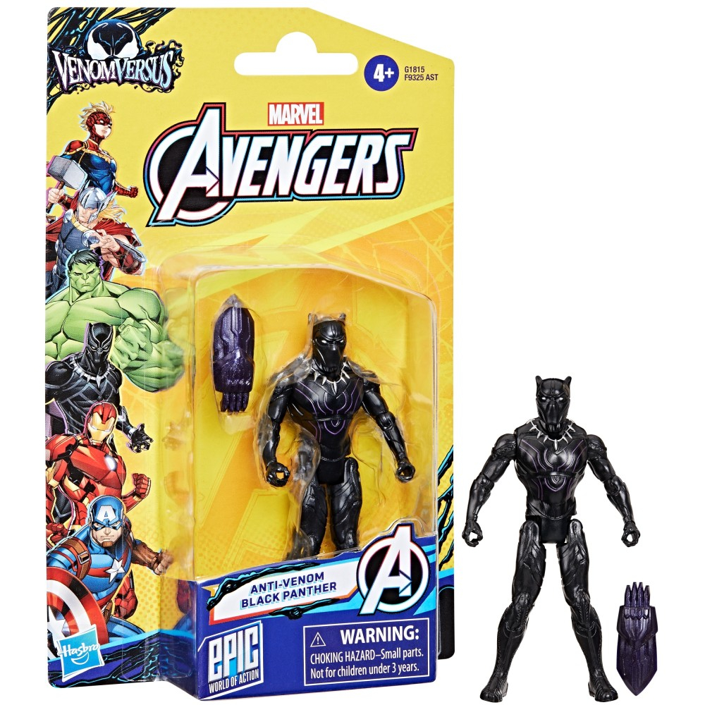 Hasbro Marvel Avengers - Фигурка Anti-Venom Черная Пантера 10 см VenomVersus G1815