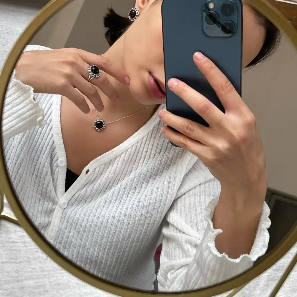 Серьги винтажные II с вишневым янтарем