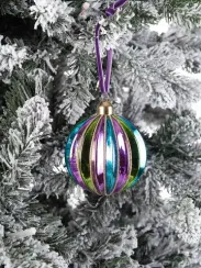 Винтажный стеклянный шар Зазеркалье 8 см., 1 шт., Karlsbach (13035)