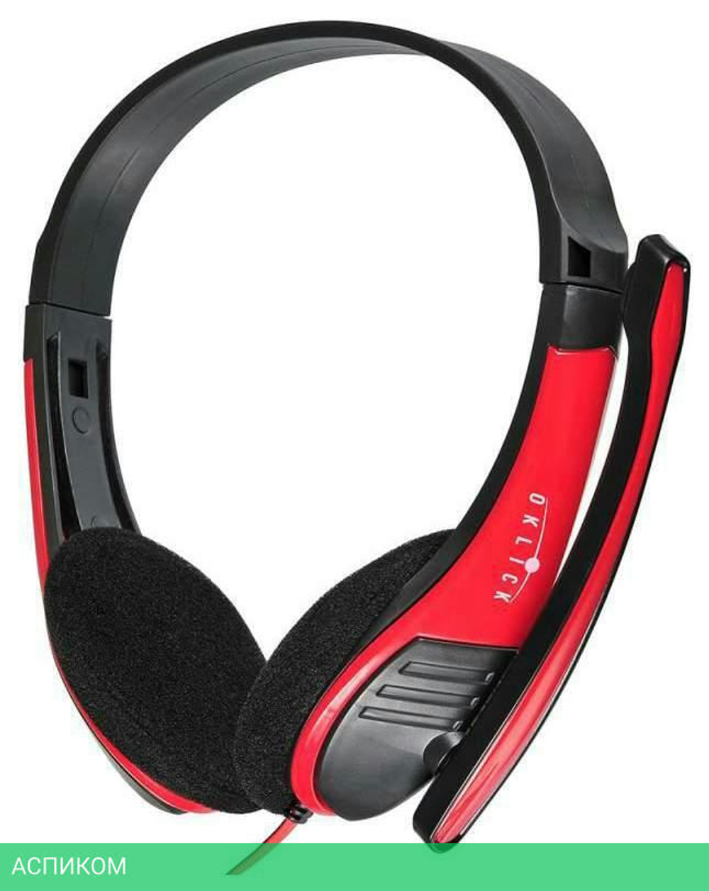Наушники Oklick HS-M150 NO-003N черный/красный (359486)