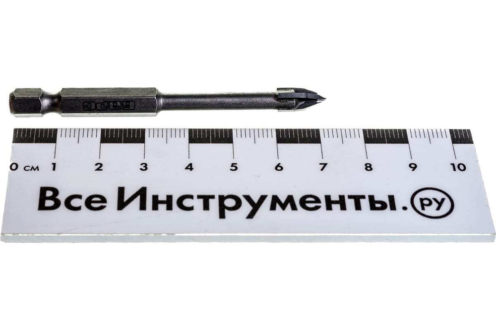 Сверло по керамической плитке 6 мм, крестовая пластинка, серый