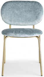 Стул металлический c обивкой Scab Design Si-Si Bold, матовое золото, светло-зеленый