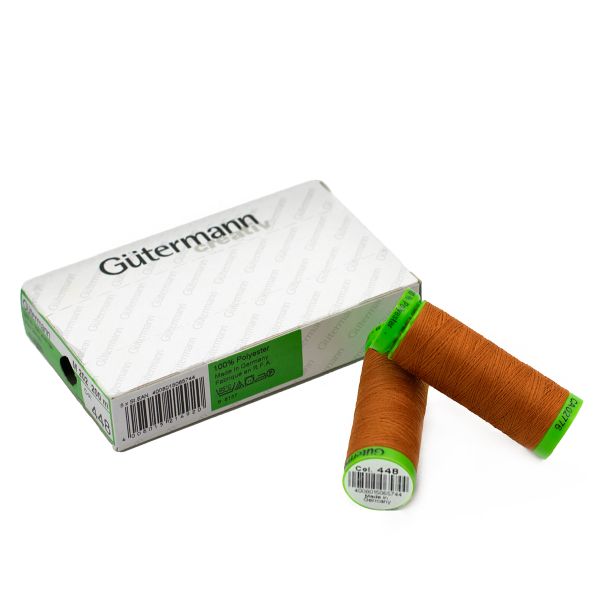 Нитки для тонких тканей Gutermann Extra Fine 150 (200 метров), 5 кат. | 448 шоколадная охра