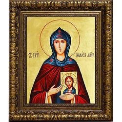 Анфиса Мантинейская Преподобная, игумения, исповедница. Икона на холсте.