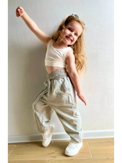 Брюки спортивные с двойной талией