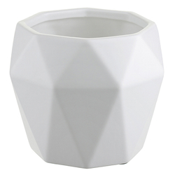 Горшок цветочный Liberty Jones Rhombus матовый белый