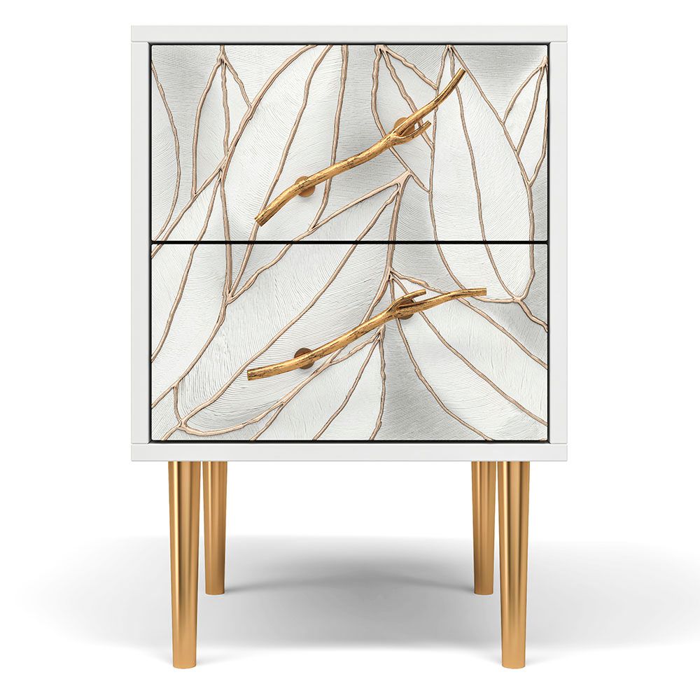 Тумба Арт Стайл с 2-мя ящиками Айс Амбер