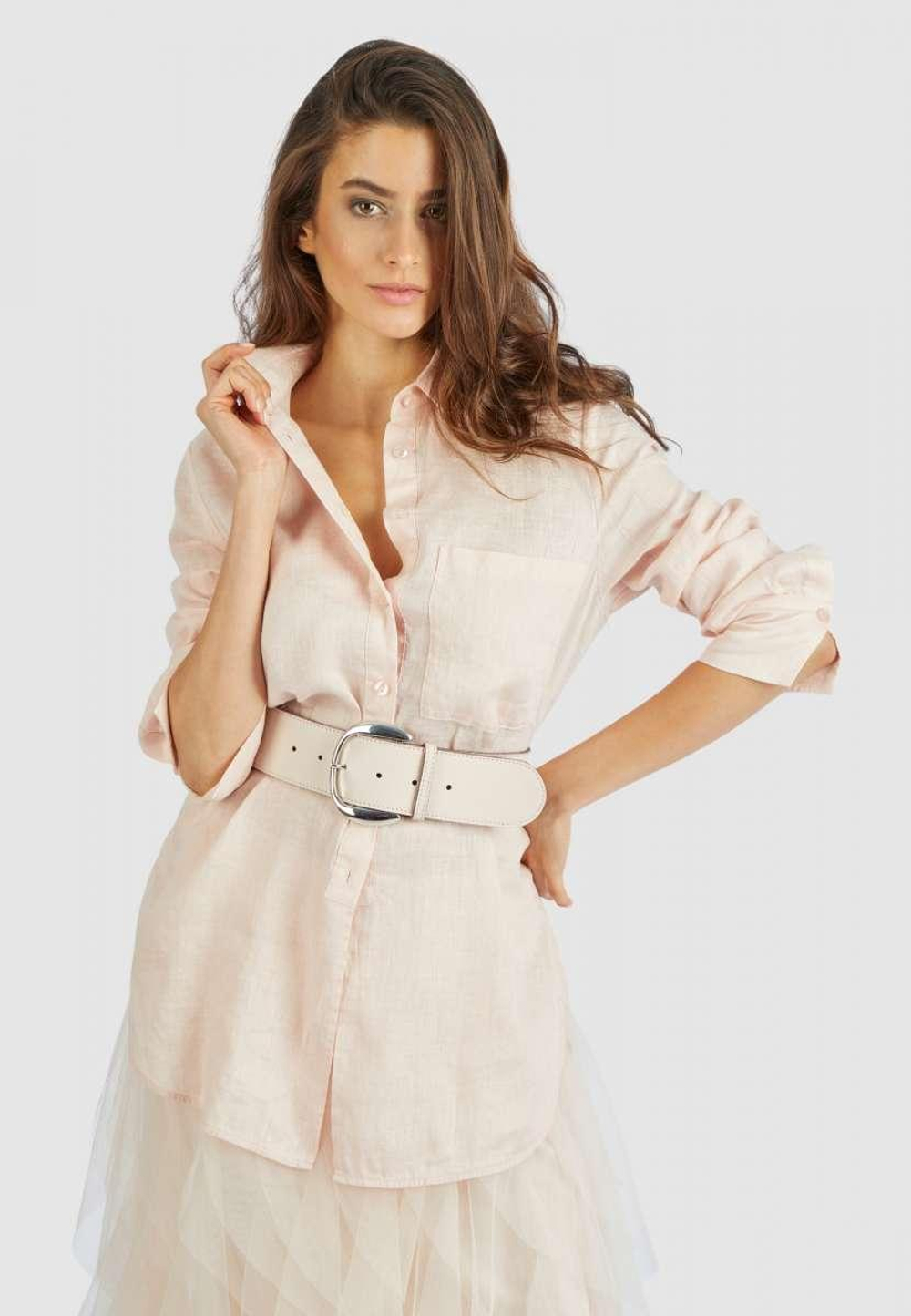 Рубашка MARC AUREL 91694 пудра лен