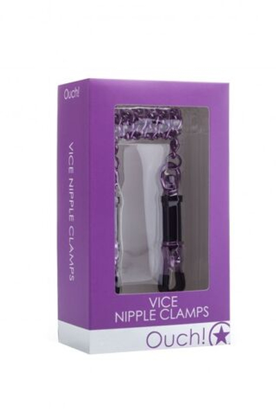 Фиолетовые зажимы для сосков Vice Nipple Clamps (Цвет: фиолетовый)