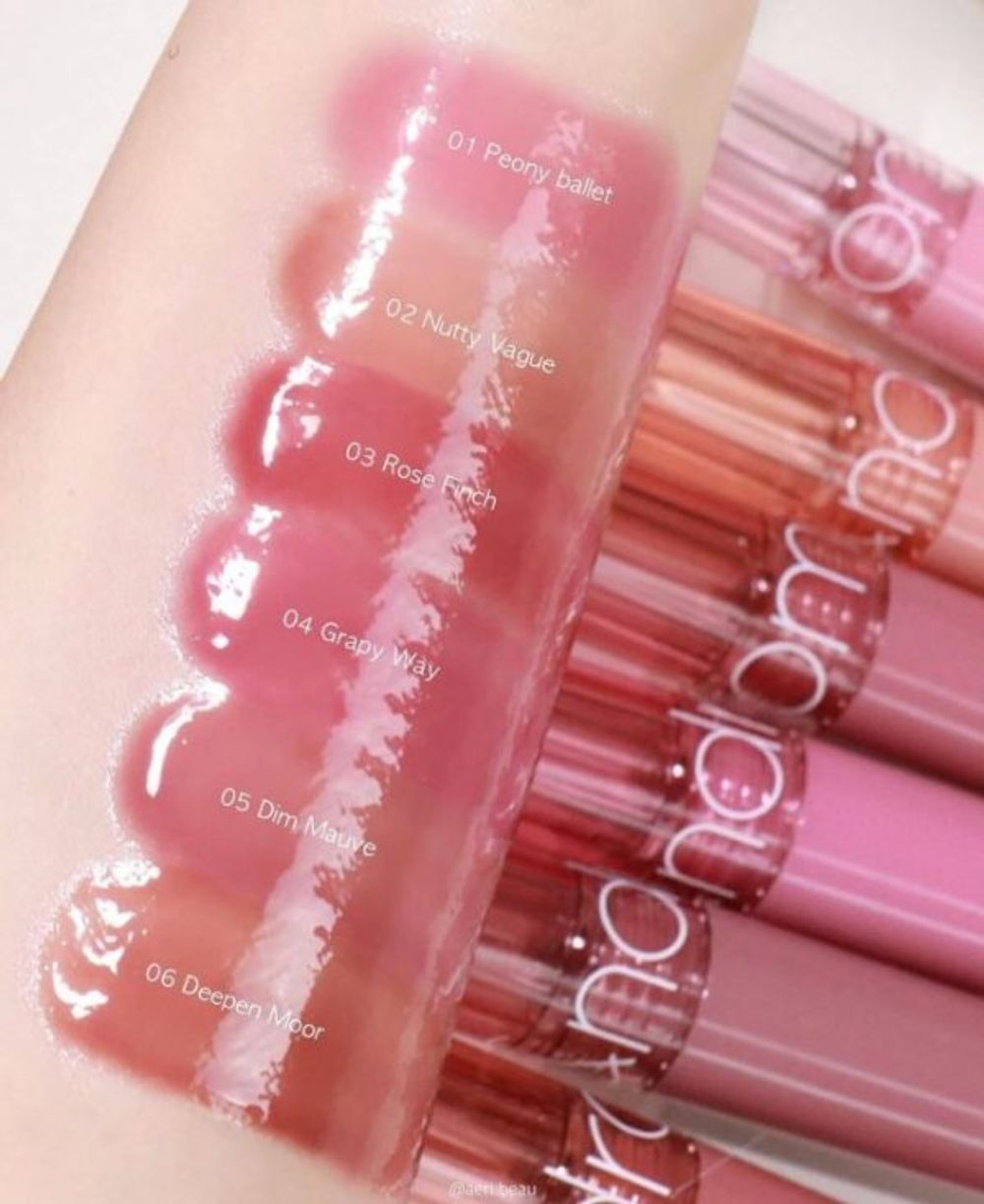 Стойкий блеск для эффекта стеклянных губ rom&nd Glasting Color Gloss - 03 Rose Finch