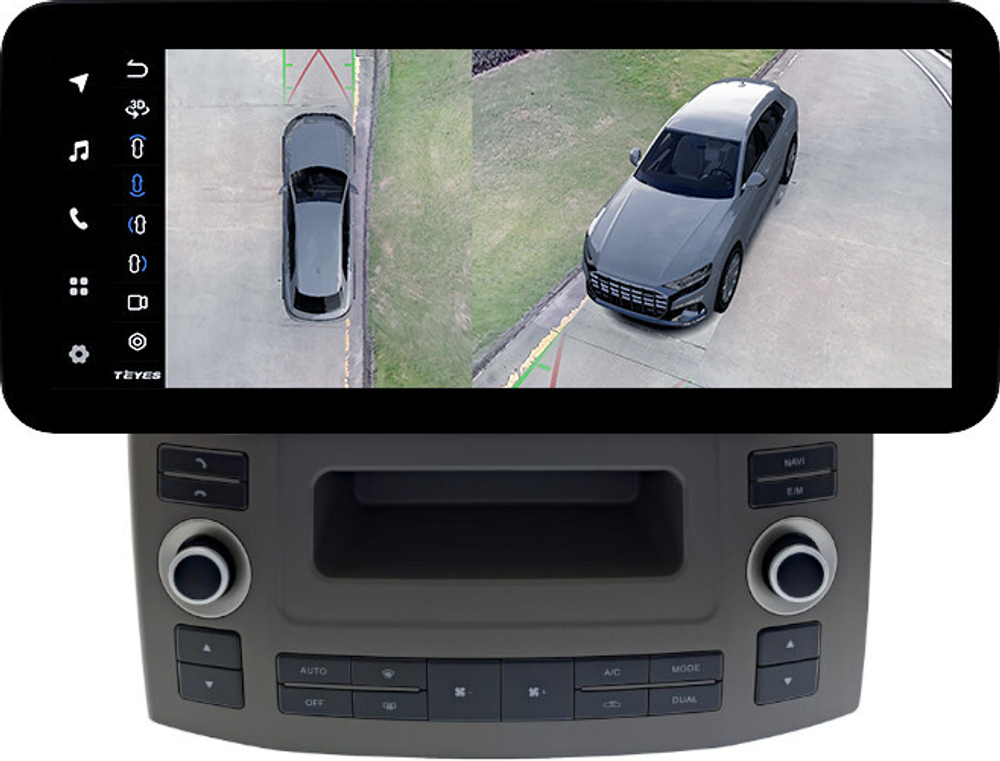 Магнитола для Infiniti FX35, FX45 S50 2006-2008 - Teyes LUX ONE 360 монитор 12.3" 2K QLED на Android 10, 6Гб+128Гб, CarPlay, 4G SIM-слот, 4 камеры в комплекте