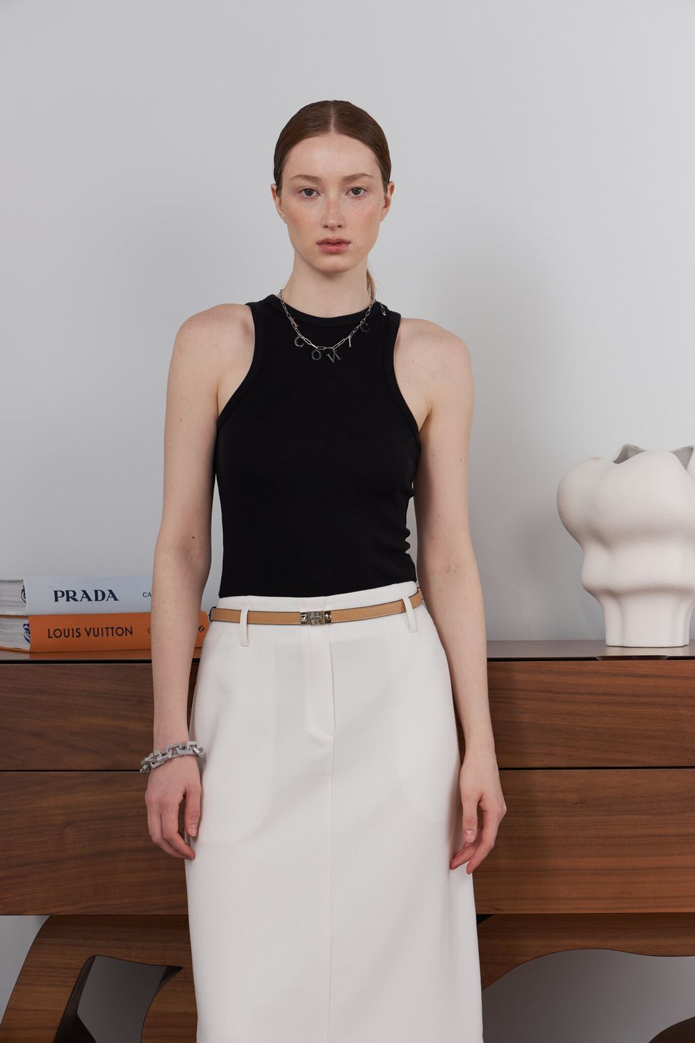 ТОНКИЙ РЕМЕНЬ С ЗАМОЧКОМ BEIGE|NUDE