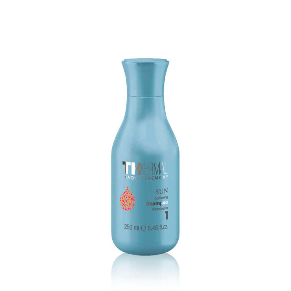 Мягкий шампунь, мгновенно освежает и увлажняет pH 5,3-6,3 Emsibeth THERMAL SUN 1 SOFTENING SHAMPOO