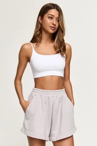 Шорты укороченные  дымчатого цвета