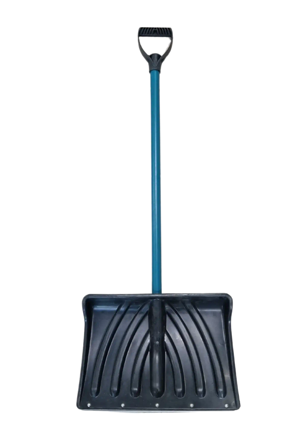 Лопата снеговая «Крепыш-2» 465*340 мм, пластик.с клёп. пл.,со стеклок/ч и V-ручкой, d=32