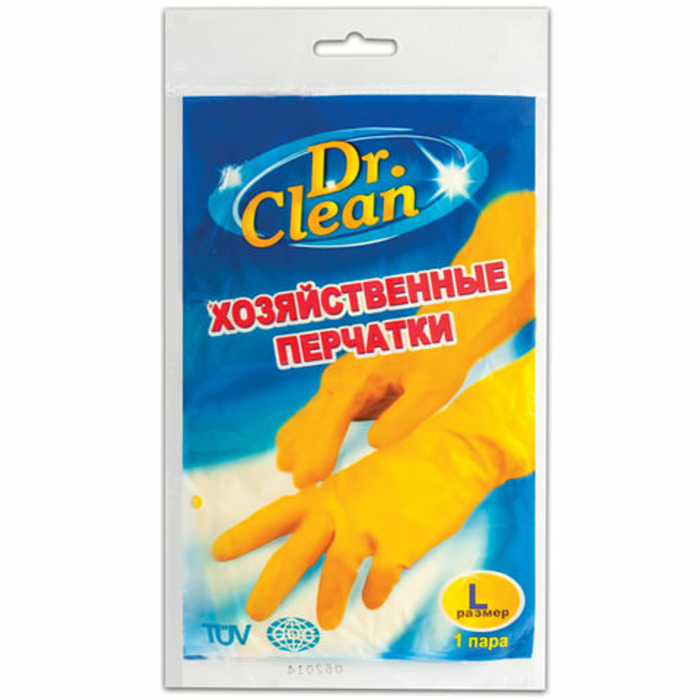 DR. CLEAN Перчатки резиновые L (1пара)