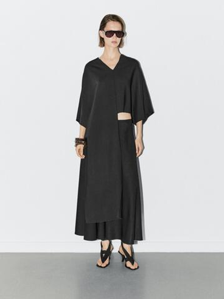 Massimo Dutti Юбка с воланами - STUDIO, черный