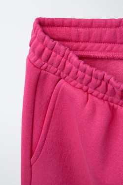 ZARA БРЮКИ-ДЖОГГЕРЫ ИЗ МЯГКОЙ ТКАНИ, ЦВЕТ ФУКСИИ