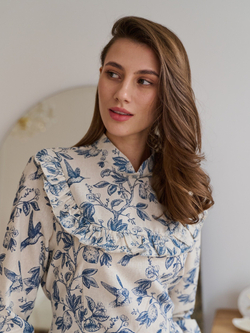 Платье с вшитой манишкой