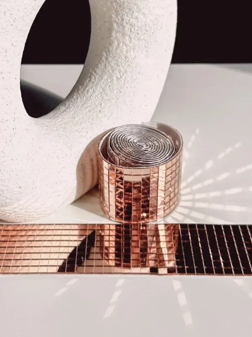 Зеркальная лента мозаика ЗЛ-Медь-4-1м