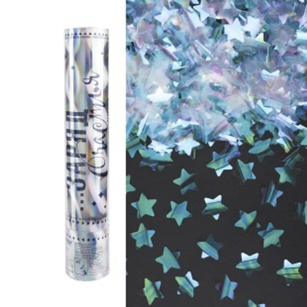 Пневмохлопушка (12/30 см), Заряд Счастья!, Звезды фольга, Хамелеон, 1 шт.