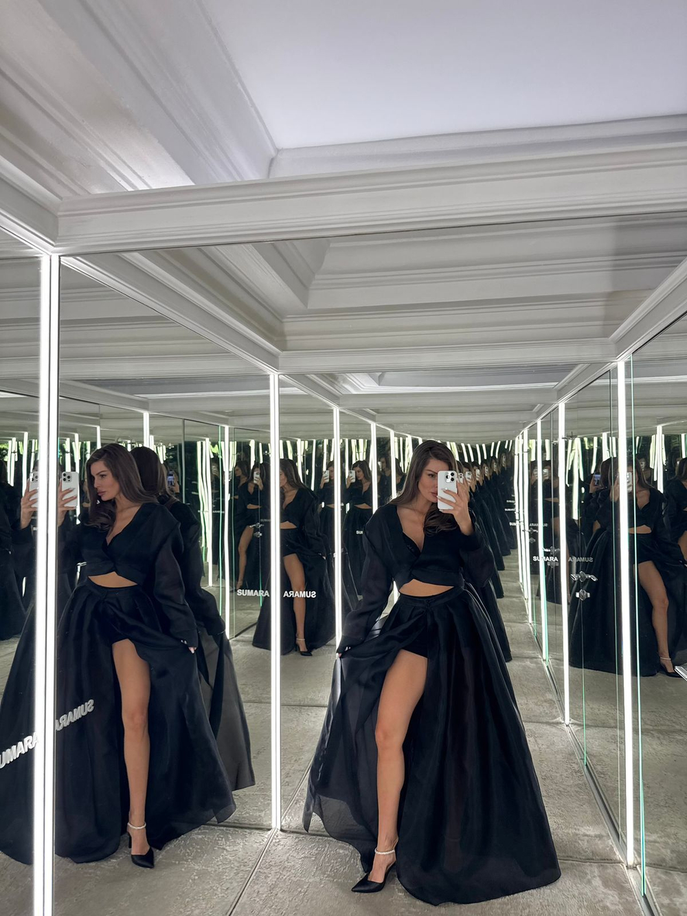 Юбка в пол пышная из натуральной органзы