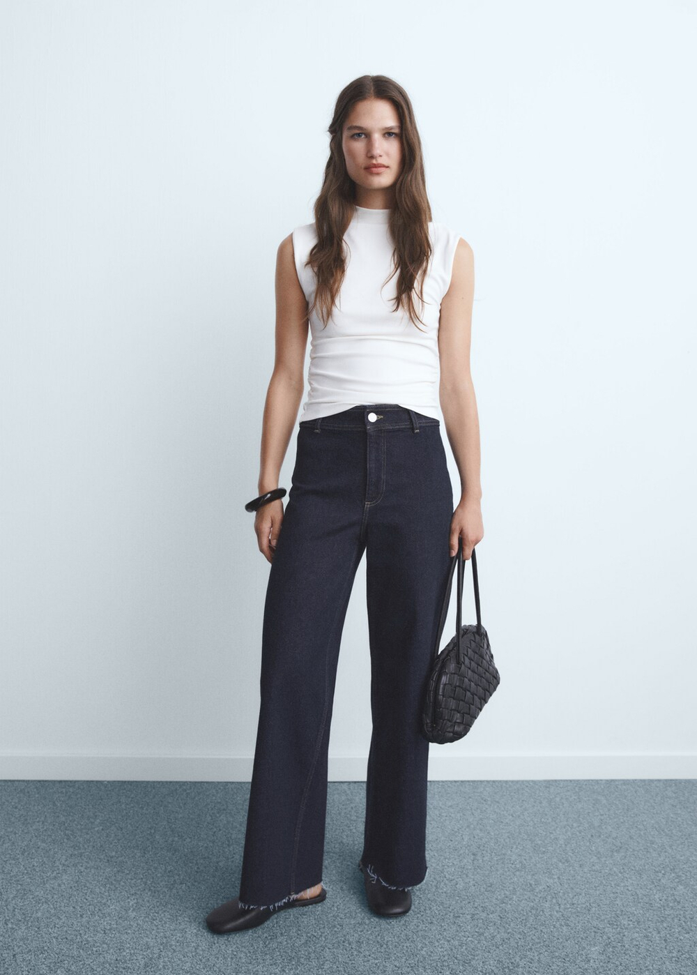 Джинсы-кюлоты Catherin с высокой талией