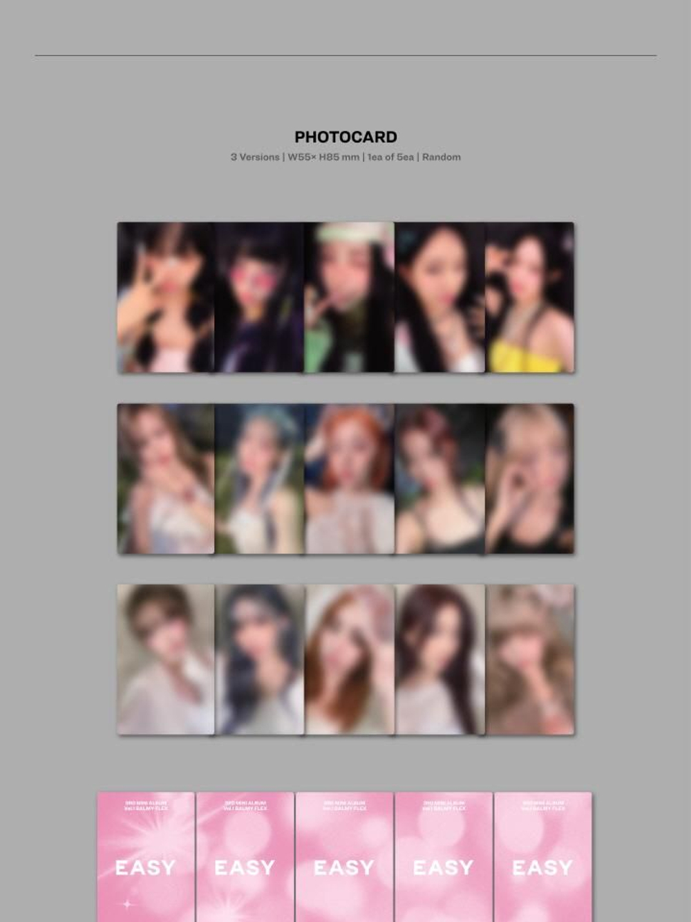Альбом LE SSERAFIM - EASY 3rd Mini Album 3 Version SET