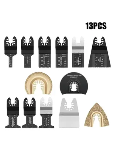 Многоцелевые быстросъемные пильные полотна,набор 13шт,насадки для реноватора по дереву