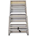 Подставка для цветов и декора напольная 3 полки из массива сосны Флорэль, деревянная этажерка для цветов на подоконник в стиле рустик, серая