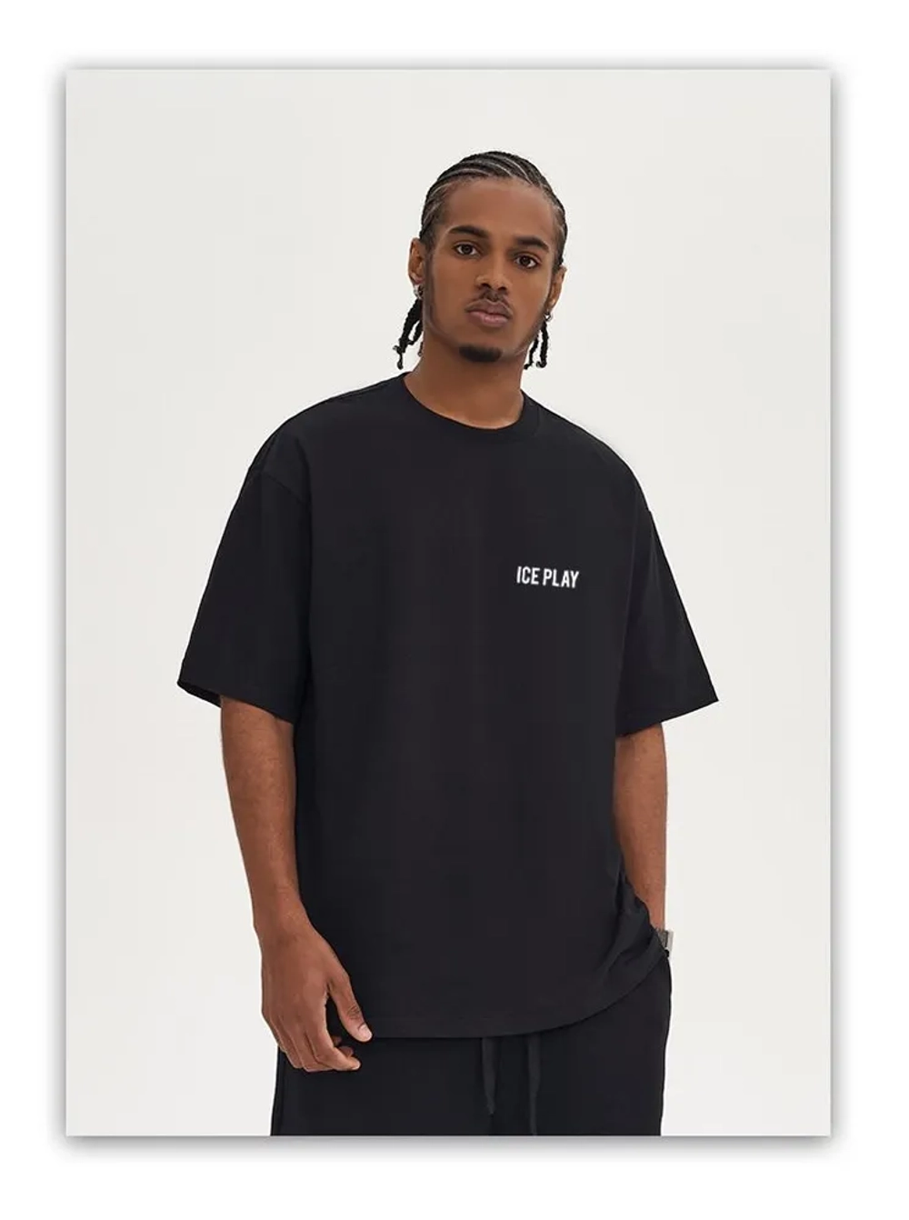 Футболка муж. ICE PLAY F01J черный лого база