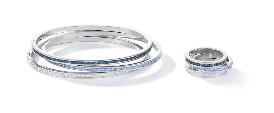 Кольцо Coeur de Lion Montana-Silber 0129/40-0742 52 цвет серебряный, синий