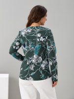 Лонгслив ЛНкл-081/зеленый-плетистаяроза