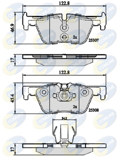 COMLINE - CBP02131-CML - Brake Pad Set, disc brake